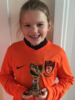 Georgie Porgie with her player of the match award